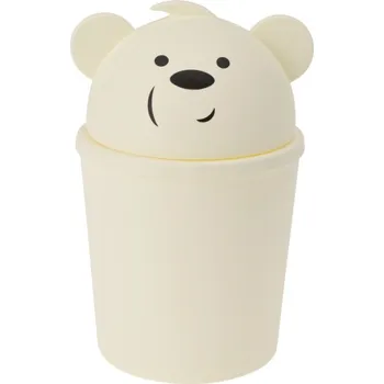 Odpadkový koš Mini odpadkový koš na stůl pro děti, malý koš pod stůl - medvídek, 20 cm