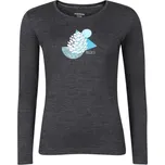 Dámské merino triko s dlouhým rukávem PROGRESS HELA CONE L Tmavě šedá, Mix