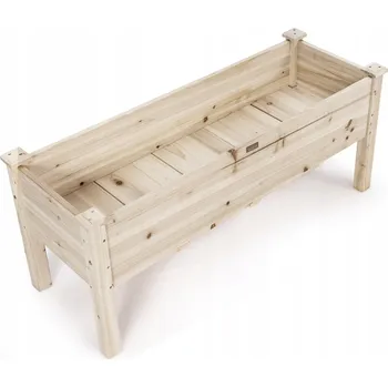 Květináč Hnědý dřevěný Květináč Costway 120 cm x 43,5 x 51 cm