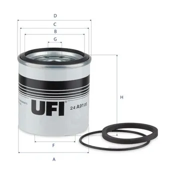 Palivový filtr Palivový filtr UFI 24.A91.00