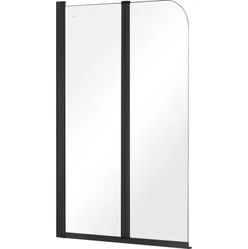 Besco Prime 2 dvoudílná vanová zástěna, black, PNP-2BL