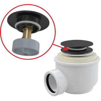 Sifon Alcaplast Alca sprchový sifon 50 mm, black, A465BLACK-50