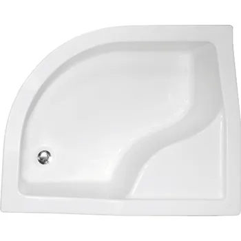 Besco Maxi čtvrtkruhová vysoká sprchová vanička Orientace: Pravá, Rozměr vaničky: 120x85cm, BAM-120-NP