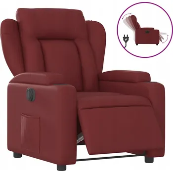 Křeslo VidaXL Elektrické polohovací křeslo, vínově červené, umělá kůže