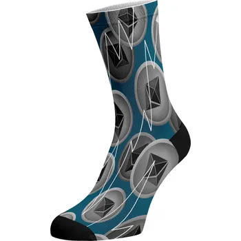 Pánské ponožky Walkee barevné ponožky - Ethereum Barva: Modrá, Velikost: 42-47
