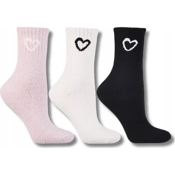 Dámské ponožky 3x Dámské kotníkové Ponožky s Ponožky srdíčkem MORAJ 38-41