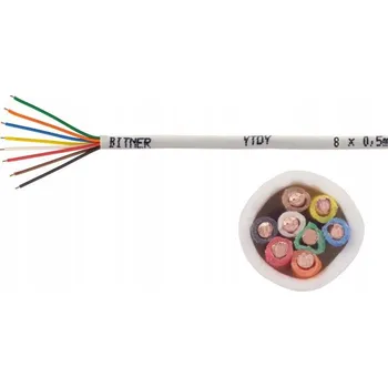 elektrický kabel BITNER kabel pro alarm a domovní telefony YTDY 8x0,5 100m