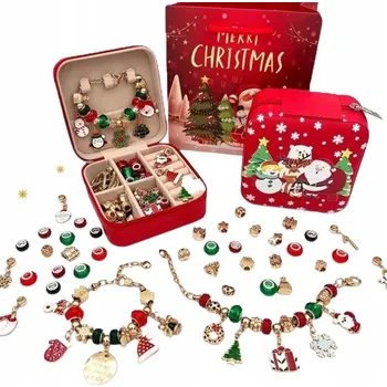 dětská sada na výrobu šperků SADA NA VÝROBU NÁRAMKŮ A BIŽUTERIE, KORÁLKY A PŘÍVĚSKY - DÁREK K VÁNOCŮM