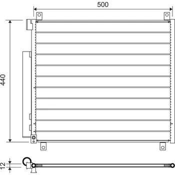 Výparník klimatizace Kondenzátor, klimatizace VALEO 822655