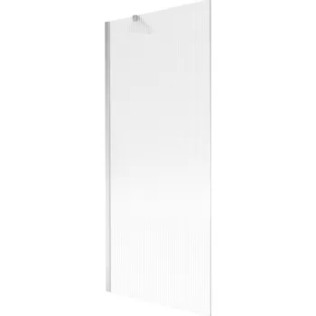Vanová zástěna Mexen Next, vanová zástěna 1-křídlová 80 x 150 cm, fixní křídlo, 6 mm sklo s pruhy, chromový profil, 895-080-000-00-09-01