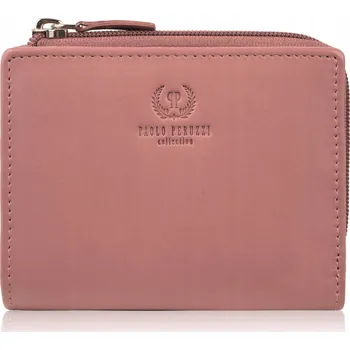 Peněženka Paolo Peruzzi dámská peněženka z pravé kůže růžová