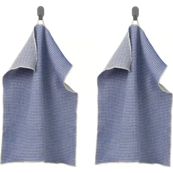 Utěrka IKEA VÄLVÅRDAD Utěrka, modrá/bílá, 45x60 cm, 2 ks Bavlna