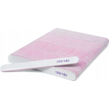 Pilníky na nehty Pamcia rovné 100/180 šedé 50 ks