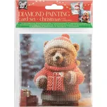 Craft ID Diamantové malování Vánoční přání Medvídek a Sněhulák 13 x 13 cm
