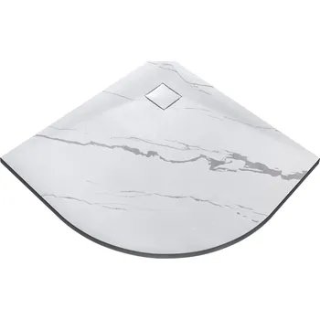 Besco Vexo 90x90 čtvrtkruhová sprchová vanička, marble, VM-90-90-P