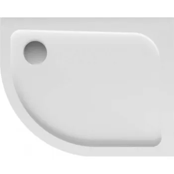Aplomo Oris Slim 100x80 čtvrtkruhová sprchová vanička, pravá, 00069