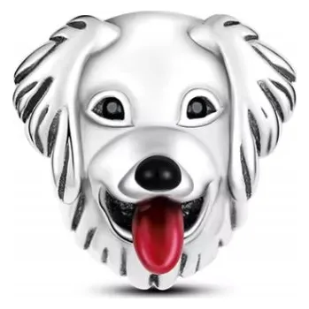 Přívěsek Charms Stříbro 925, korálek Happy Dog