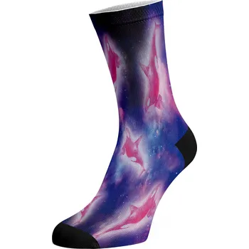 Pánské ponožky Walkee barevné ponožky - Kosatka Barva: Fialová, Velikost: 42-47