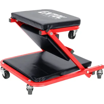 Žebřík EXTOL PREMIUM lehátko/sedák 2v1, montážní pojízdné, rozloženo 91x41x12cm, až 150/120kg