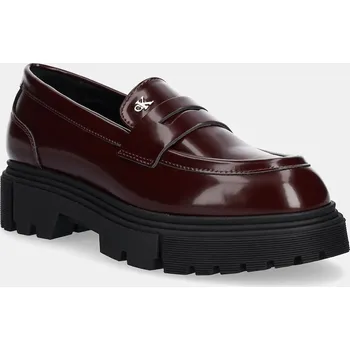 Dámská obuv Dětské mokasíny Calvin Klein Jeans V4A4.83130.35.49 burgundské 83X, EUR 38