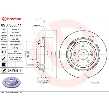 Brzdový kotouč Brzdový kotouč BREMBO 09.F383.11