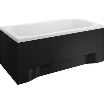 Polimat Classic krycí panel čelní + boční, černý Délka vany: 120cm, CL-120BL