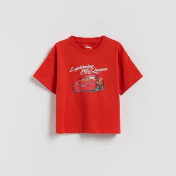 Chlapecké tričko Reserved - Bavlněné tričko Auta - červená - 887HR-33X - 887HR-33X-110