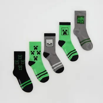 Chlapecké spodní prádlo Reserved - Ponožky Minecraft 5&nbsp;pack - tmavě zelená - 755IG-79X - 755IG-79X-K25