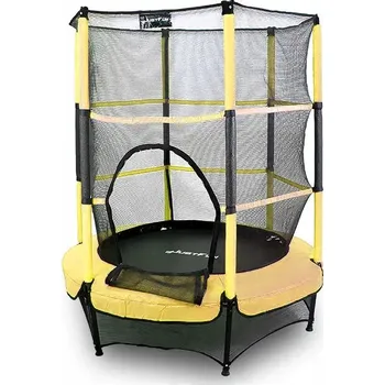 Trampolína ZAHRADNÍ TRAMPOLÍNA S OCHRANNOU SÍTÍ 140 Cm PRO DĚTI JUST FUN ŽLUTÁ