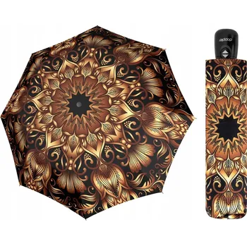 Deštník Doppler automatický skládací deštník s pouzdrem, hnědý