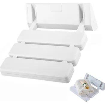 Koupelnové sedátko Skládací sprchová stolička / sedátko do sprchy, montáž na stěnu