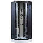 Aplomo Lucy black masážní sprchový box Rozměr koutu: 80x80cm, MO-0513ABL