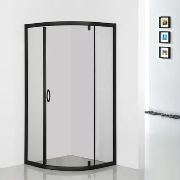 Aplomo Stylio One čtvrtkruhový sprchový kout, black Rozměr koutu: 80x80cm, BK501RTK