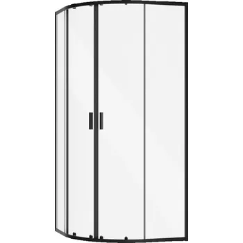 Besco Zarya čtvrtkruhový sprchový kout, black Rozměr koutu: 90x90cm, ZPB-90-190-C