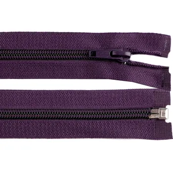 Zip Spirálový zip No 5 délka 85 cm bundový POL, malé, 196 fialová temná