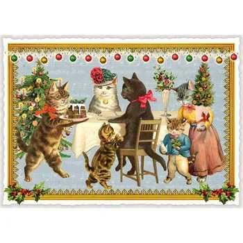 Vánoční pohlednice Slavnostní večeře 15 x 10,5 cm