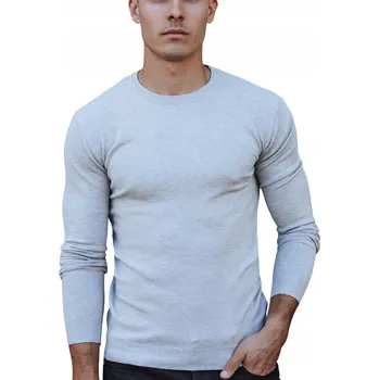 Pánský svetr DStreet svetr WX2212 šedý kulatý velikost L