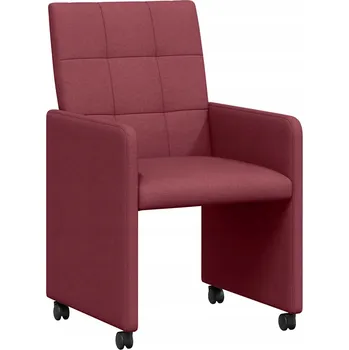 Jídelní židle Jídelní židličky na kolečkách, 2 ks, barva červené víno