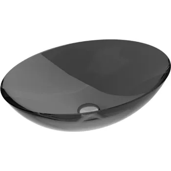 Umyvadlo Besco Anya pryskyřicové umyvadlo na desku, Carbon Grey, UMA-50-CGC