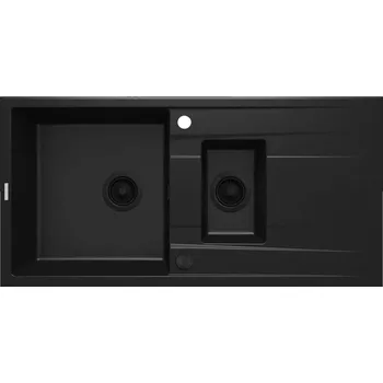 Granitový dřez Deante Eridan 1.5 granitový dřez s odkapávačem, černá, ZQE_N513