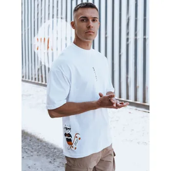 Pánská móda Tshirt Pánské tričko s potiskem RX5507 Barva: Bílá, Velikost: S