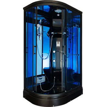 Aplomo Monster Black 120x88x220 L/P parní masážní sprchový box Orientace: Pravá, MO-02188BSP