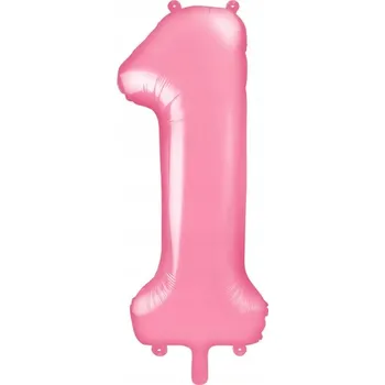 Balónek Id_2339_1r FÓLIOVÝ BALÓN ČÍSLICE 1 RŮŽOVÁ 100cm K PRVNÍM NAROZENINÁM JEDEN JEDNIČKA BALÓNKY