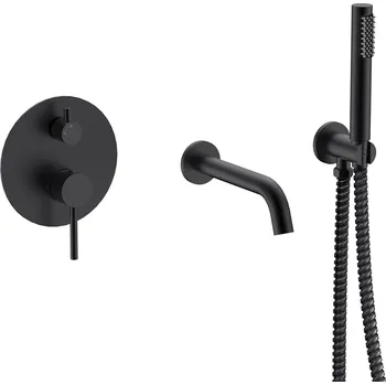 Besco Veo podomítková vanová baterie se sprchou, black, BW-VSP-CZ