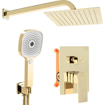 Rea Orix podomítkový sprchový komplet, gold, REA-P8464