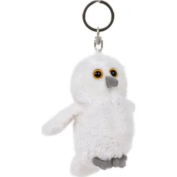 Hračka Teddies Sova sněžná přívěsek plyš 8x6cm bílá 0m+