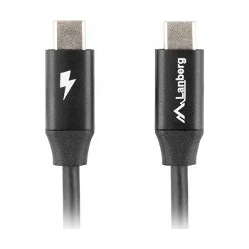 Datový kabel Kabel Lanberg USB - USB typ C 0,5 m černý