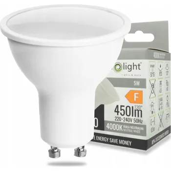 Ecolight LED žárovka LED GU10 5W 450lm 4000K Neutrální 120°