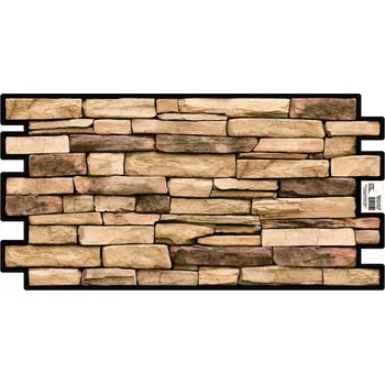 DEKORATIVNÍ 3D OBKLADOVÝ PANEL PVC KAMEN BŘIDLICE 49,8 x 98 cm