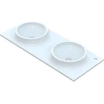 Umyvadlo Vayer Boomerang 120 dvojumyvadlo z litého mramoru, VAY-BOO120